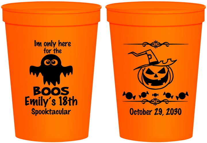 Personalized Birthday 16 oz Stadium Cups - 18th Halloween | 20199