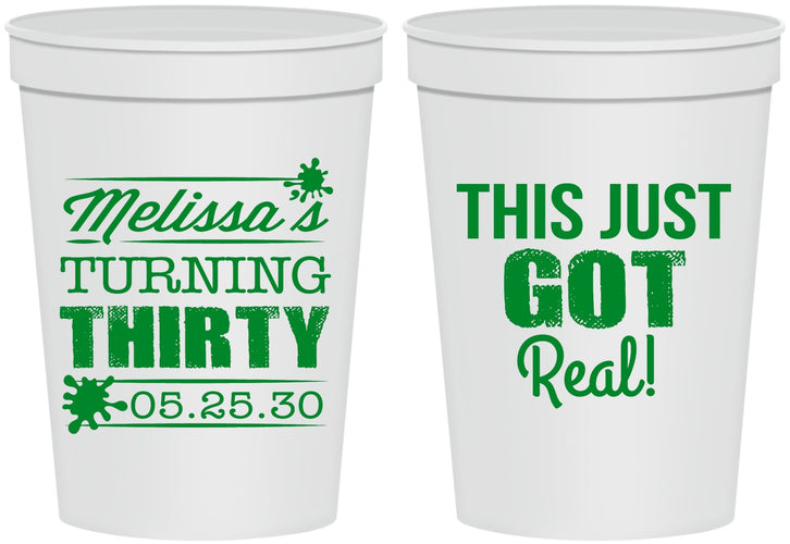 Personalized Birthday 16 oz Stadium Cups - 30th | 20213