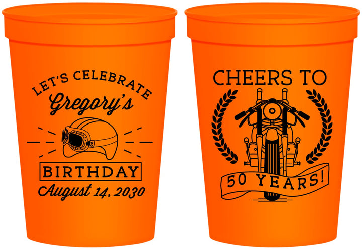Personalized Birthday 16 oz Stadium Cups - Cheers To 50 Years | 20220