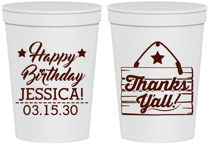 Personalized Birthday 16 oz Stadium Cups - Country Farm | 20221