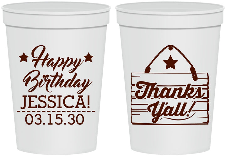 Personalized Birthday 16 oz Stadium Cups - Country Farm | 20221