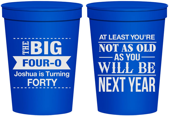 Personalized Birthday 16 oz Stadium Cups - 40th | 20225
