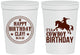 Personalized Birthday 16 oz Stadium Cups - Cowboy | 20229