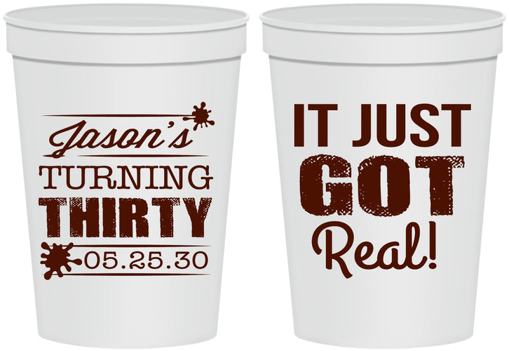 Personalized Birthday 16 oz Stadium Cups - 30th | 20235