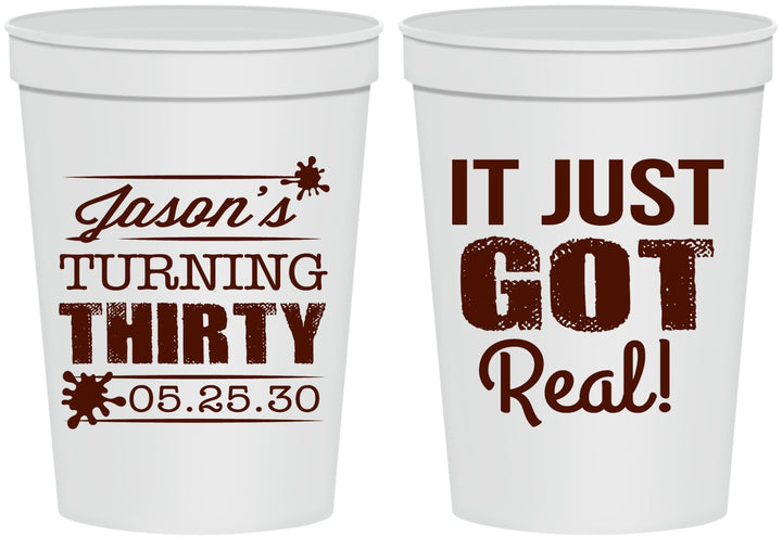 Personalized Birthday 16 oz Stadium Cups - 30th | 20235