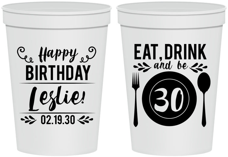 Personalized Birthday 16 oz Stadium Cups - 30th | 20240