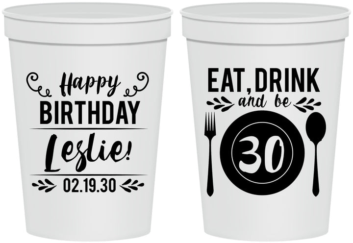 Personalized Birthday 16 oz Stadium Cups - 30th | 20240