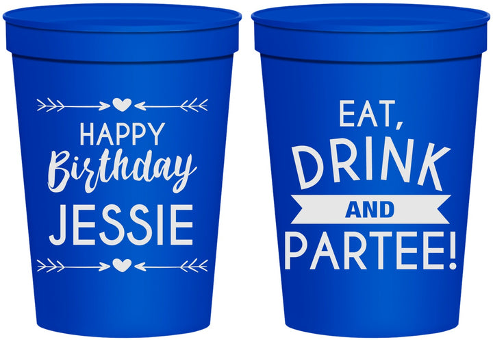Personalized Birthday 16 oz Stadium Cups - Eat Drink Partee | 20241