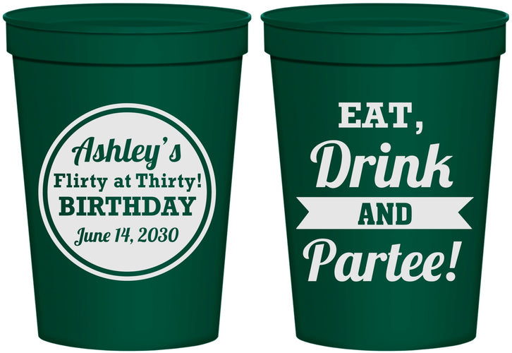 Personalized Birthday 16 oz Stadium Cups - 30th | 20242