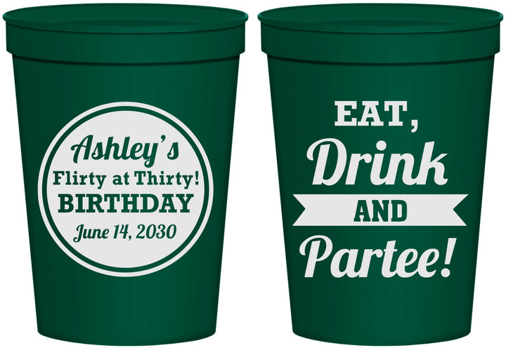 Personalized Birthday 16 oz Stadium Cups - 30th | 20242