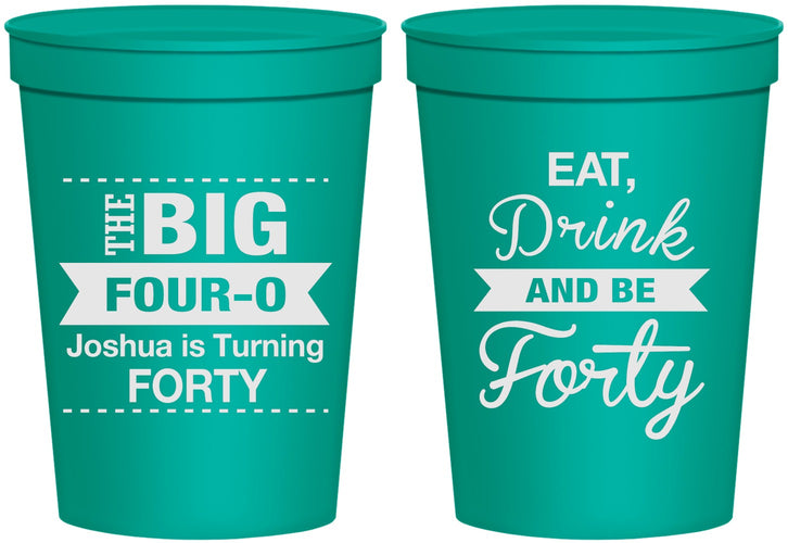 Personalized Birthday 16 oz Stadium Cups - 40th | 20243