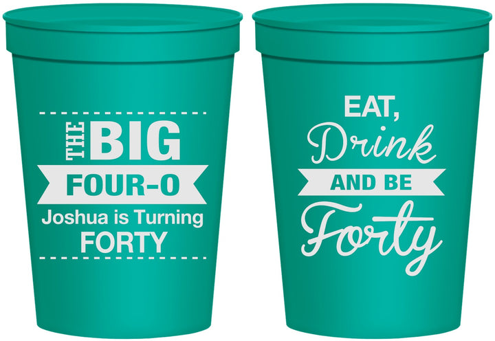 Personalized Birthday 16 oz Stadium Cups - 40th | 20243