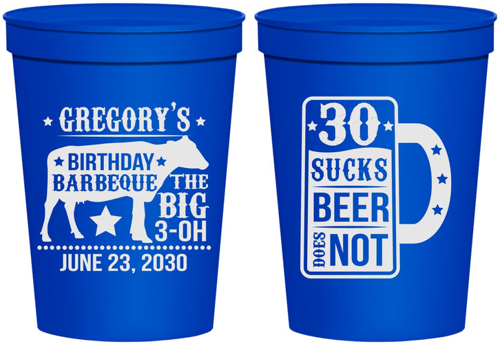 Personalized Birthday 16 oz Stadium Cups - 30th | 20248