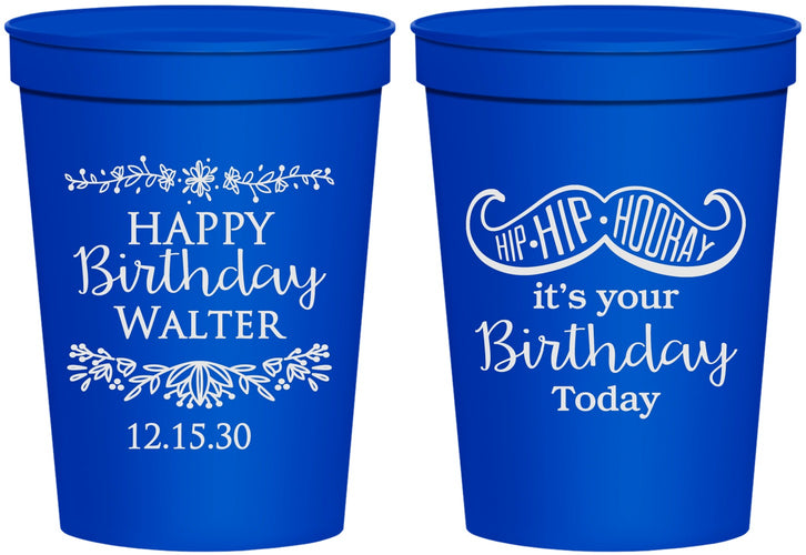 Personalized Birthday 16 oz Stadium Cups - Hip Hip Hooray | 20250