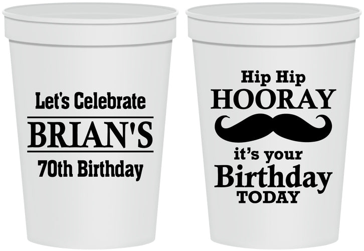 Personalized Birthday 16 oz Stadium Cups - 70th | 20251
