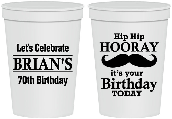 Personalized Birthday 16 oz Stadium Cups - 70th | 20251
