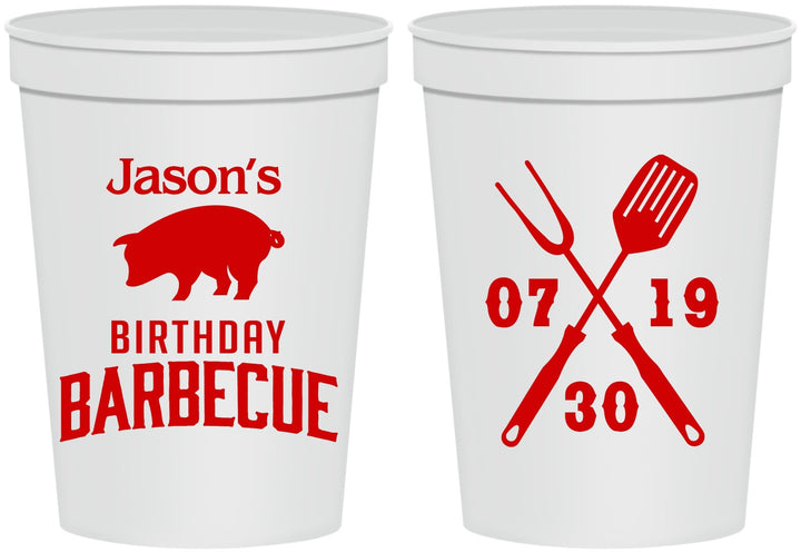 Personalized Birthday 16 oz Stadium Cups - Barbeque Bbq | 20253