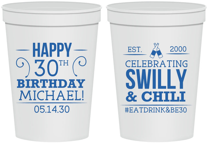 Personalized Birthday 16 oz Stadium Cups - 30th | 20257