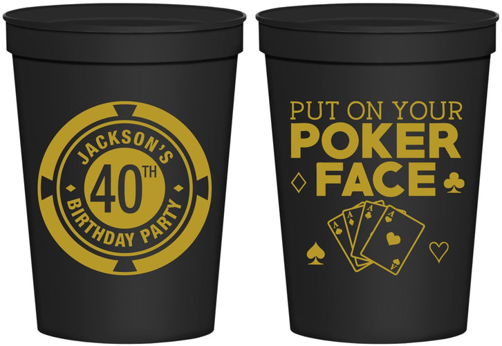 Personalized Birthday 16 oz Stadium Cups - 40th Las Vegas | 20261