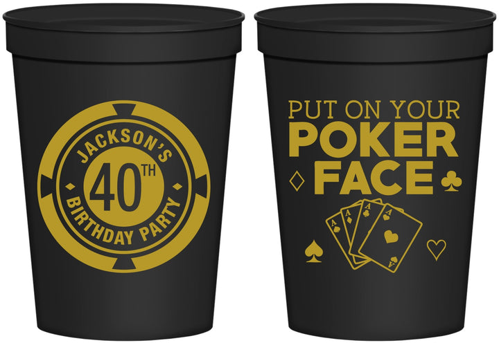 Personalized Birthday 16 oz Stadium Cups - 40th Las Vegas | 20261
