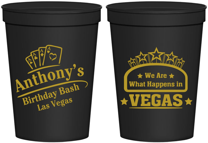 Personalized Birthday 16 oz Stadium Cups - Las Vegas | 20264