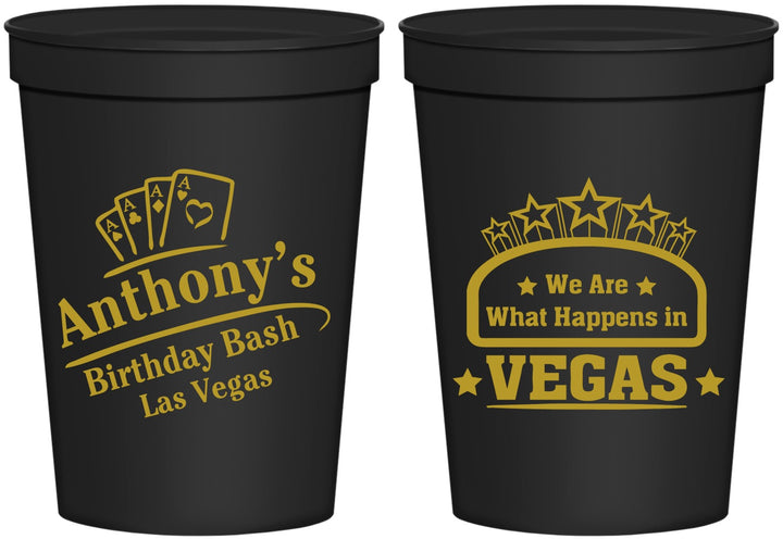 Personalized Birthday 16 oz Stadium Cups - Las Vegas | 20264