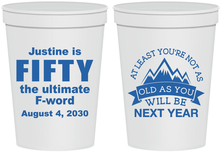 Personalized Birthday 16 oz Stadium Cups - 50th | 20268
