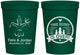 Personalized Wedding 16 oz Stadium Cups - The Hunt Is Over | 203
