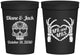 Personalized Wedding 16 oz Stadium Cups - Mr And Mrs Sugar Skull | 205