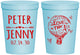 Personalized Wedding 16 oz Stadium Cups - Love In Air Hot Air Balloon | 210