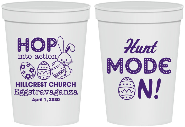 Personalized Easter 16 oz Stadium Cups - Hunt Mode On Bunny | 210000