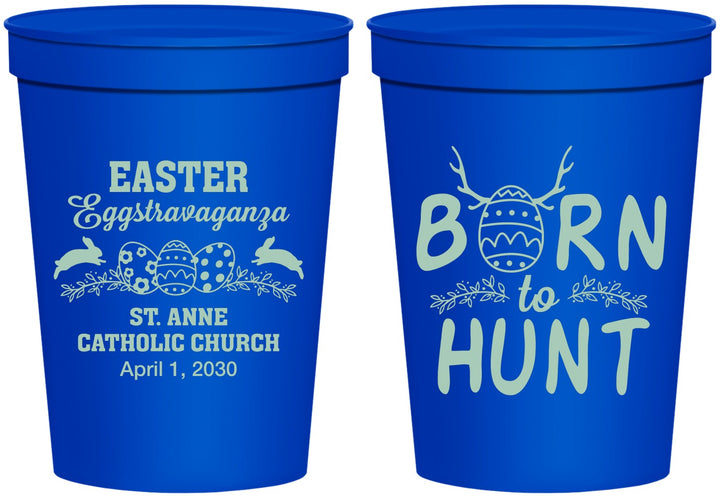 Personalized Easter 16 oz Stadium Cups - Born To Hunt | 210001