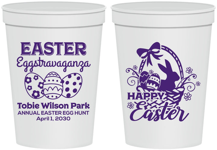 Personalized Easter 16 oz Stadium Cups - Easter Bunny | 210008