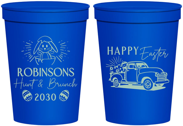 Personalized Easter 16 oz Stadium Cups - Hunt And Brunch Bunny | 210013