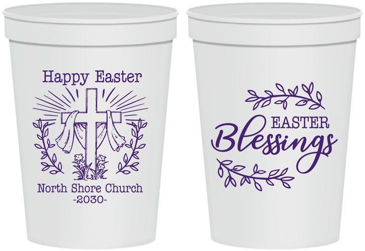 Personalized Easter 16 oz Stadium Cups - Blessings Church | 210020