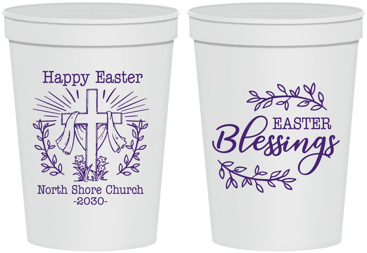 Personalized Easter 16 oz Stadium Cups - Blessings Church | 210020
