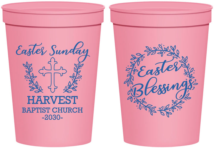 Personalized Easter 16 oz Stadium Cups - Easter Sunday Church | 210023