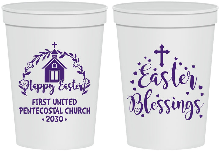 Personalized Easter 16 oz Stadium Cups - Easter Blessings Church | 210024