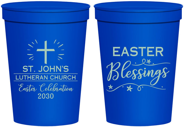 Personalized Easter 16 oz Stadium Cups - Easter Blessings Church | 210029