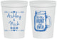 Personalized Wedding 16 oz Stadium Cups - The Hunt Is Over Mason Jar | 211