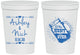 Personalized Wedding 16 oz Stadium Cups - The Hunt Is Over Mason Jar | 218