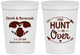 Personalized Wedding 16 oz Stadium Cups - The Hunt Is Over Deer | 220
