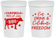 Personalized 4th Of July 16 oz Stadium Cups - Eat Drink Freedom | 220000