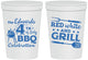 Personalized 4th Of July 16 oz Stadium Cups - Red White Grill | 220005