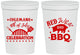 Personalized 4th Of July 16 oz Stadium Cups - Red White Bbq | 220008