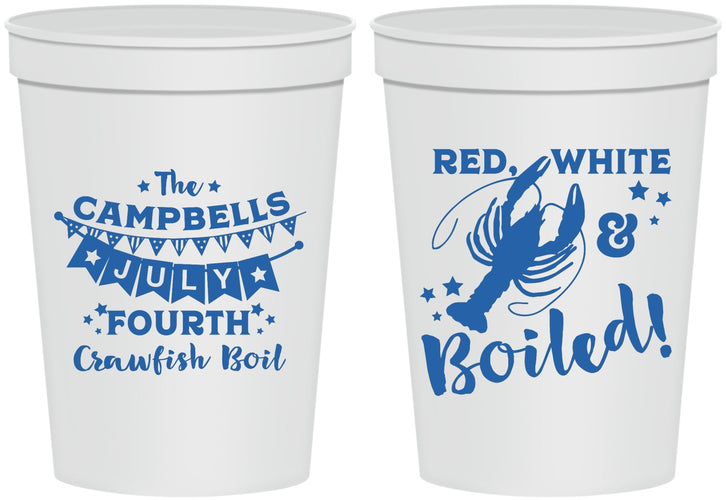 Personalized 4th Of July 16 oz Stadium Cups - Crawfish Boil | 220013