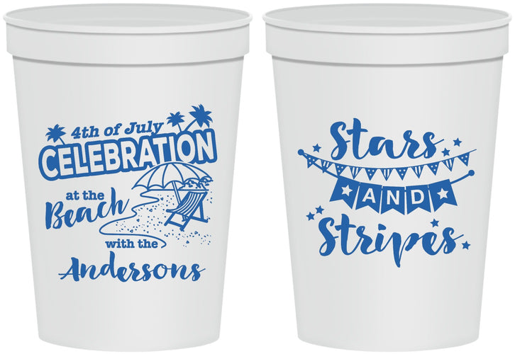 Personalized 4th Of July 16 oz Stadium Cups - Fireworks | 220021