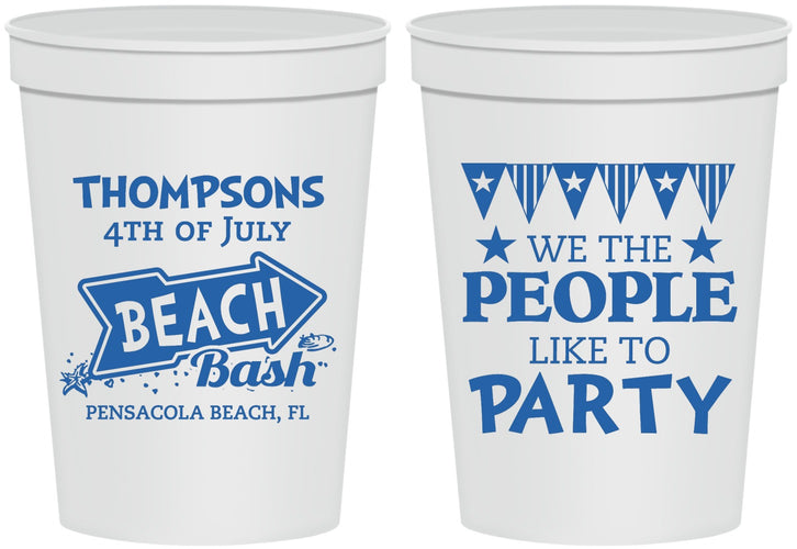 Personalized 4th Of July 16 oz Stadium Cups - We The People | 220025