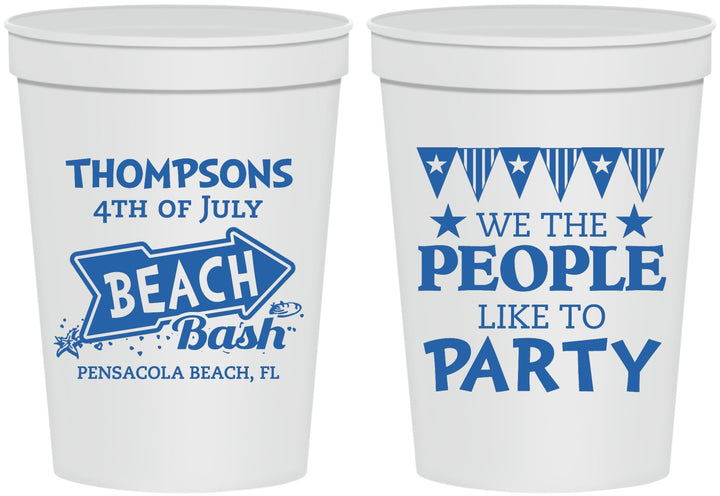 Personalized 4th Of July 16 oz Stadium Cups - We The People | 220025