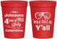 Personalized 4th Of July 16 oz Stadium Cups - Merica Yall | 220034